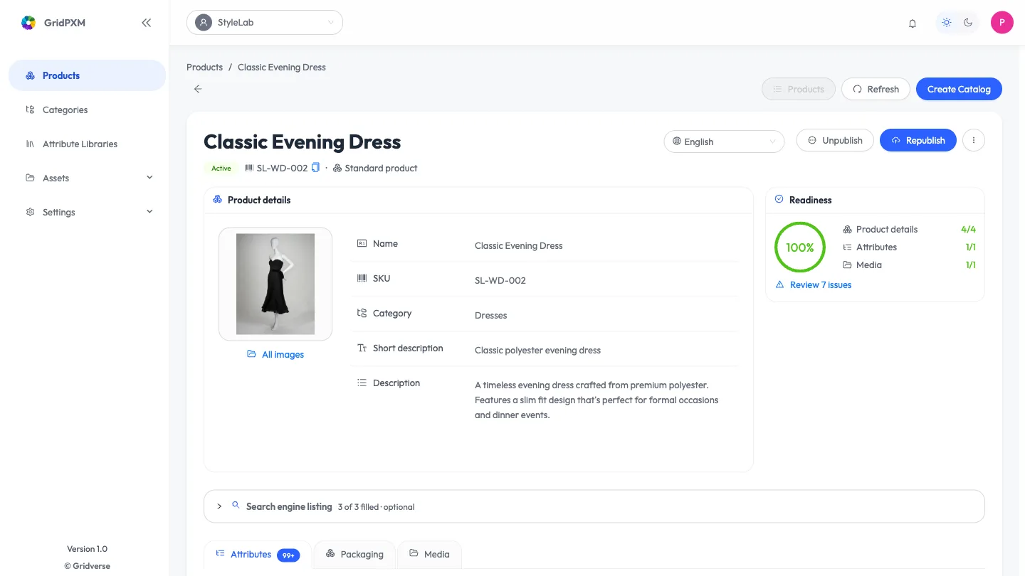 See how ready each product is